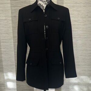 Lauren Ralph Lauren Women's Black Utility Jacket/Blazer Sz. 6P